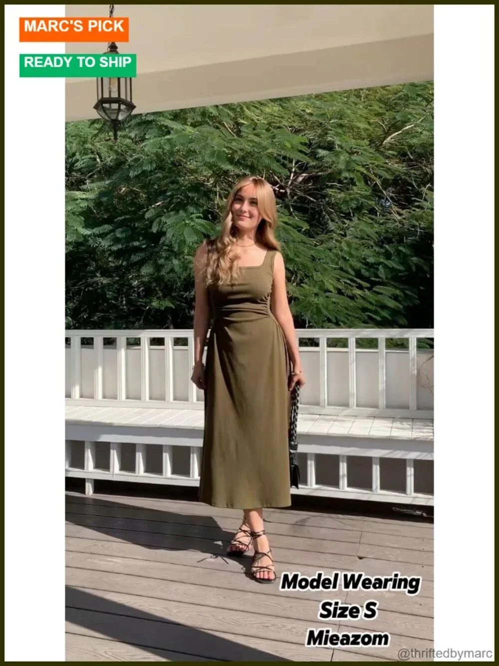 Square Neck Sleeveless Fitted Stretch Cotton Maxi Dress
